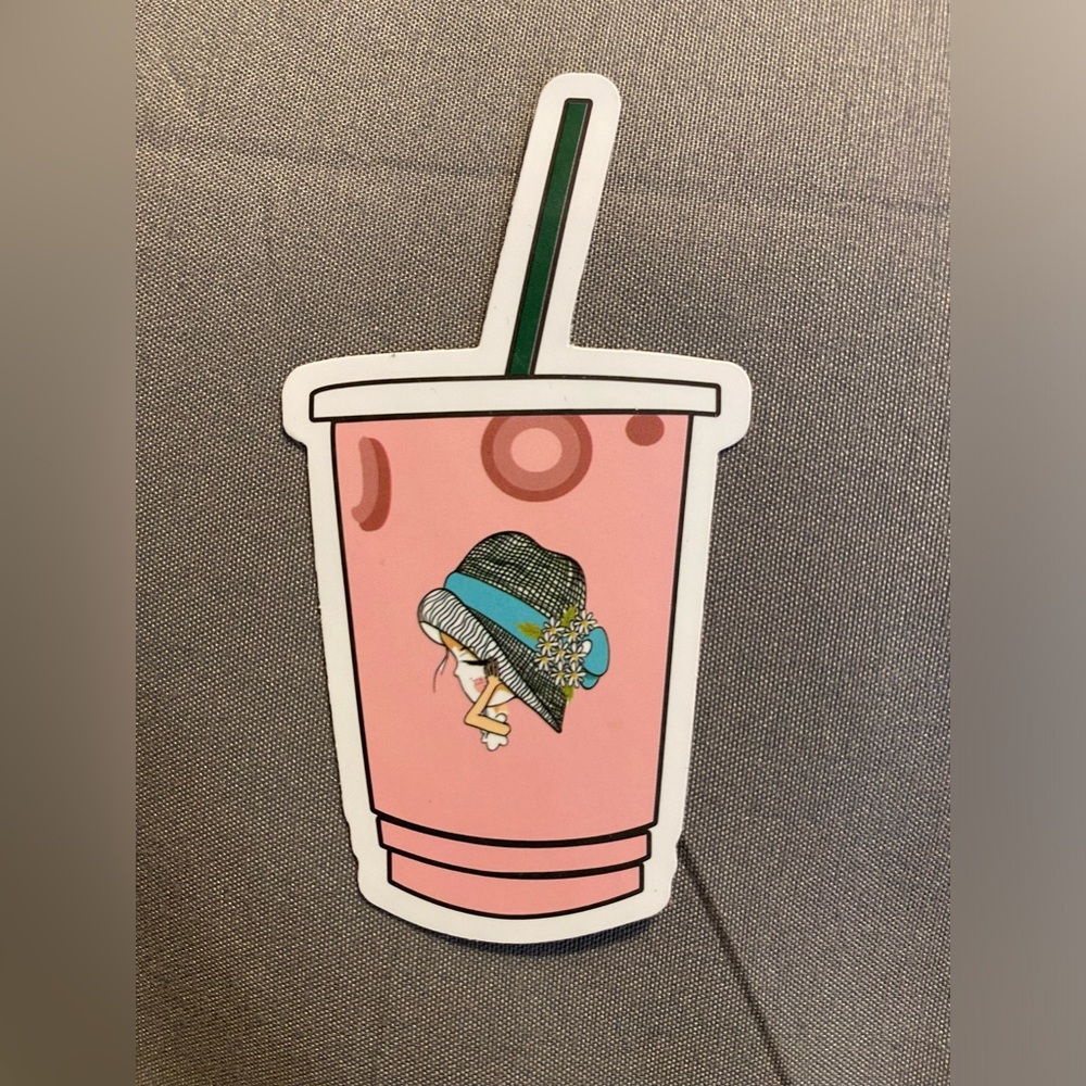 🌈20/$5🌈 Cute Pink Drink Sticker